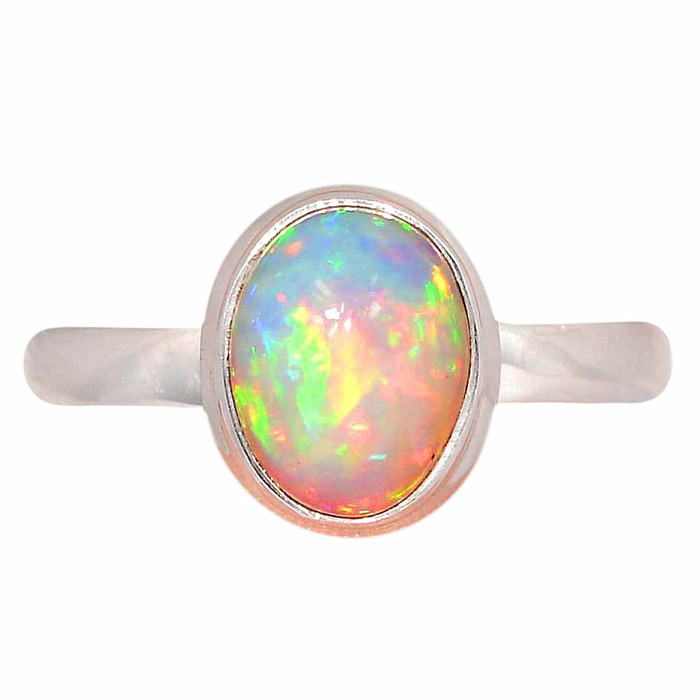 Opál etiopský prsten stříbro Ag 925 R2364 - 56 mm (US 7