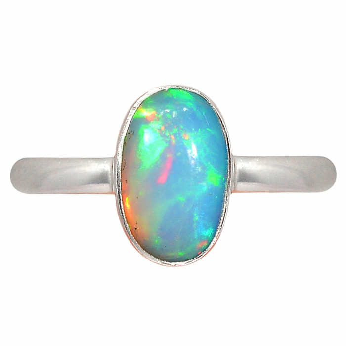 Opál etiopský prsten stříbro Ag 925 R2393 - 52 mm (US 6)