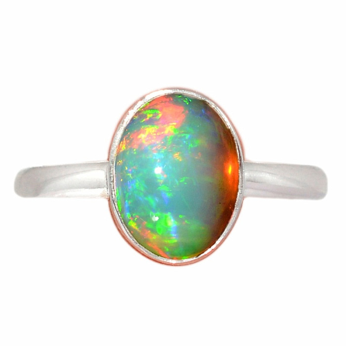 Opál etiopský prsten stříbro Ag 925 R2409 - 57 mm (US 8)