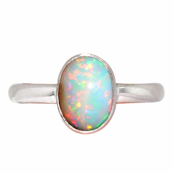 Opál etiopský prsten stříbro Ag 925 R2420 - 52 mm (US 6)