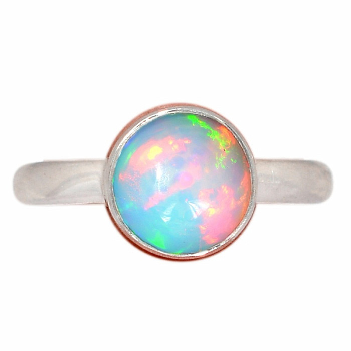 Opál etiopský prsten stříbro Ag 925 R92 - 54 mm (US 7)