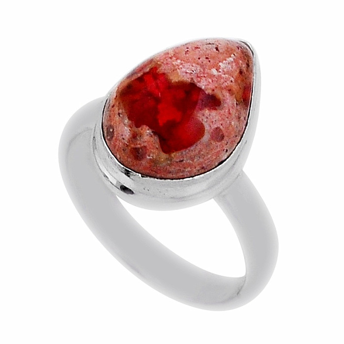Opál mexický ohnivý prsten stříbro Ag 925 34203 - 55 mm (US 7
