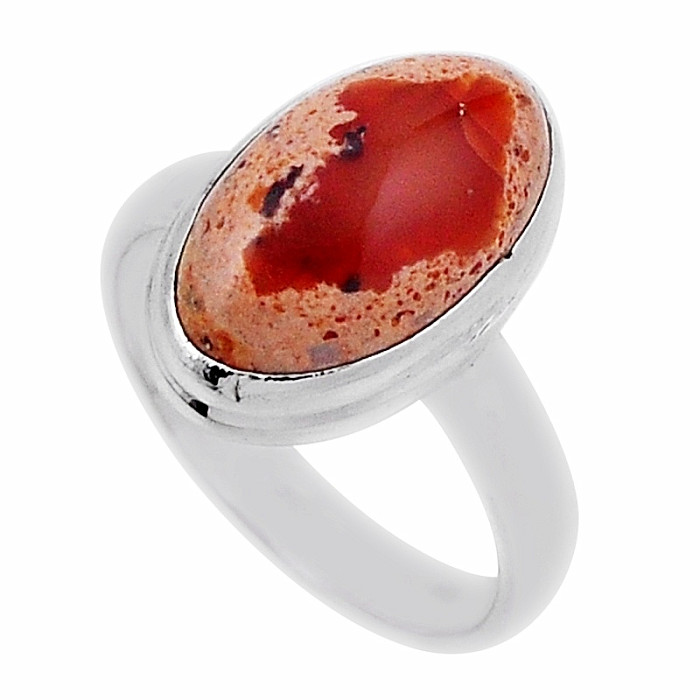 Opál mexický ohnivý prsten stříbro Ag 925 34210 - 54 mm (US 7)