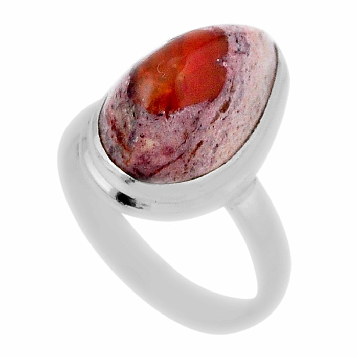 Opál mexický ohnivý prsten stříbro Ag 925 34232 - 59 mm (US 9)