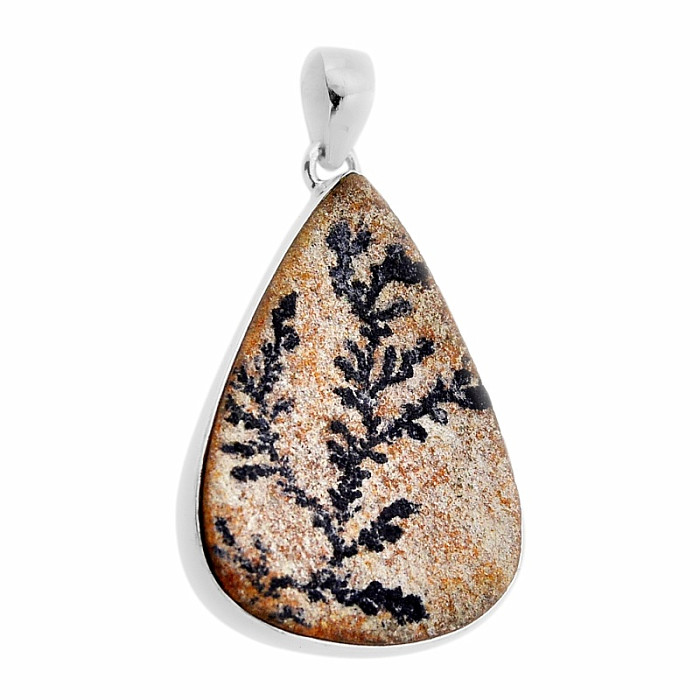 Psilomelan dendritický přívěsek stříbro Ag 925 51454 - 4 cm