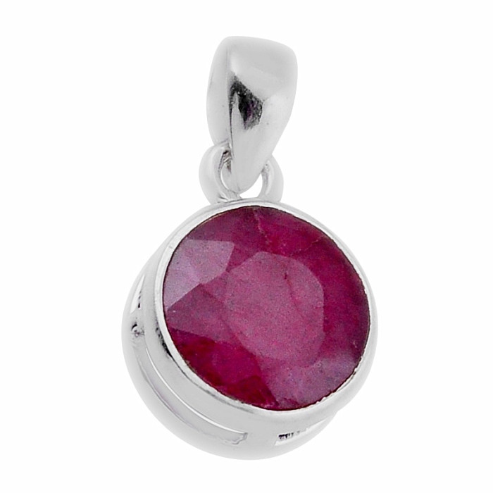 Rubín indický - upravený přívěsek stříbro Ag 925 40698 - 1