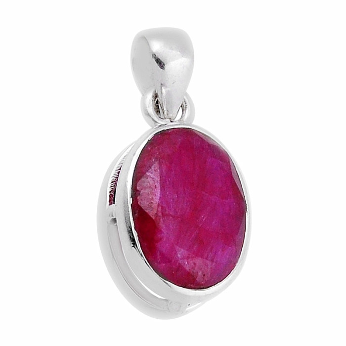 Rubín indický - upravený přívěsek stříbro Ag 925 40721 - 1