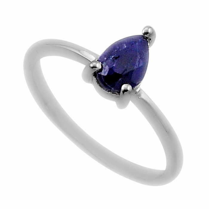 Safír indický (upravený) prsten stříbro Ag 925 47037 - 54 mm (US 7)