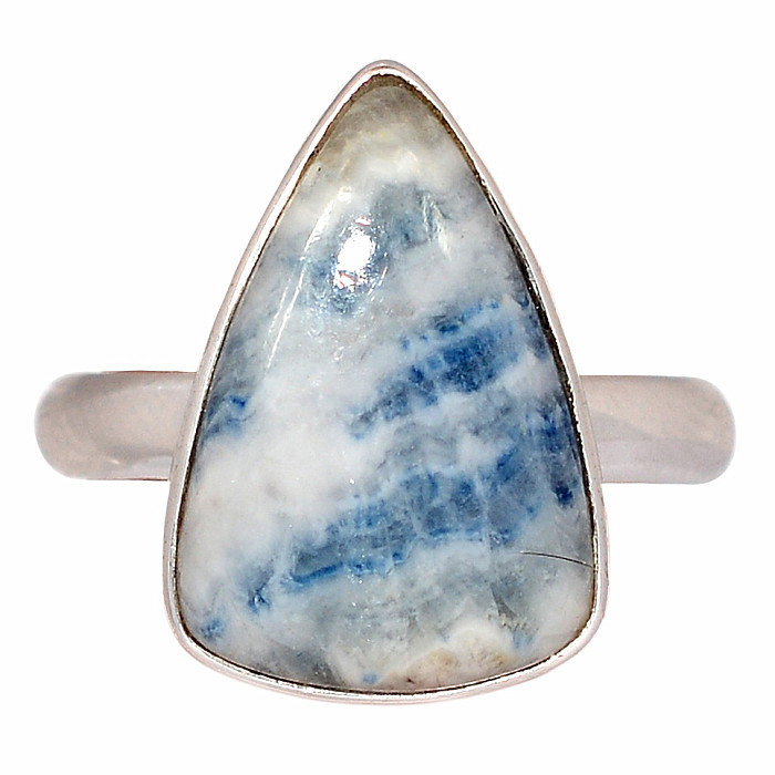 Scheelit modrý prsten stříbro Ag 925 R487 - 56 mm (US 7