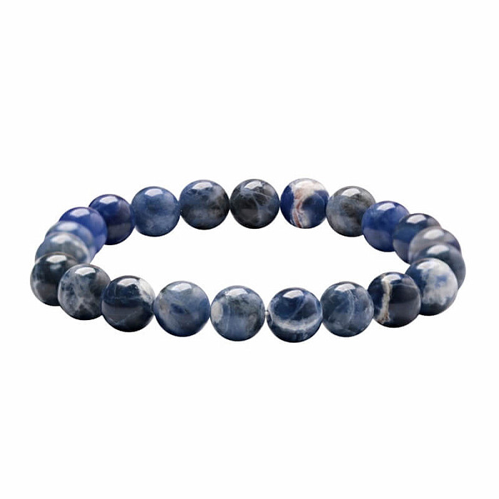 Sodalit náramek z korálků 8 mm - obvod cca 16 až 22 cm