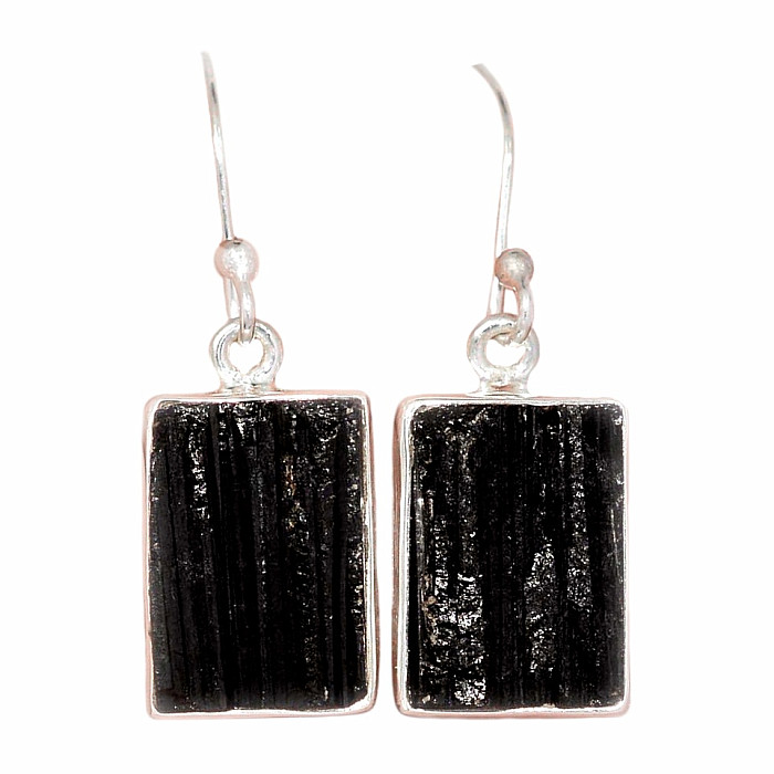 Turmalín skoryl náušnice stříbro Ag 925 E505 - 1