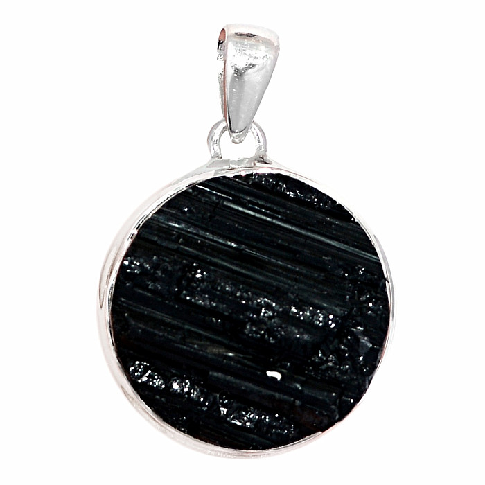 Turmalín skoryl přívěsek stříbro Ag 925 P2024 - 2