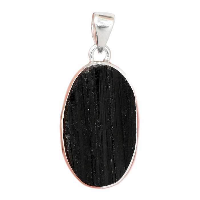 Turmalín skoryl přívěsek stříbro Ag 925 P2040 - 3 cm