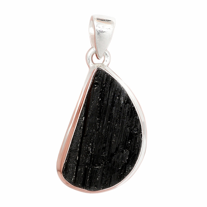 Turmalín skoryl přívěsek stříbro Ag 925 P2087 - 2