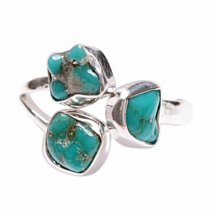 Tyrkys Kingman prsten stříbro Ag 925 LOT7 - 57 mm (US 8)