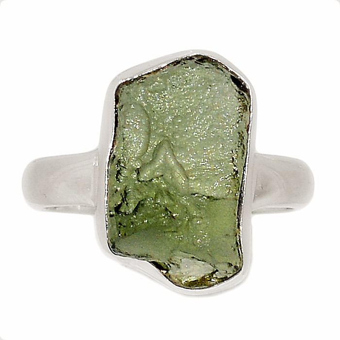 Vltavín prsten stříbro Ag 925 R412 - 50 mm (US 5