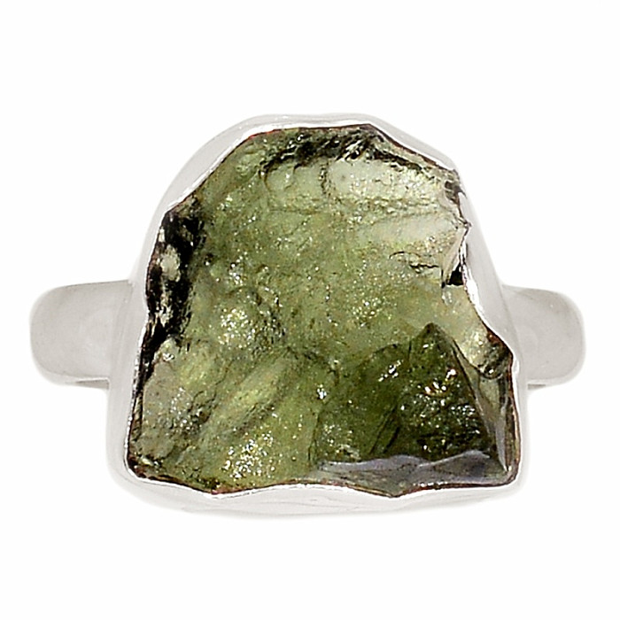 Vltavín prsten stříbro Ag 925 R427 - 54 mm (US 7)