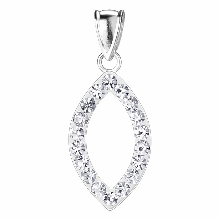03655 Stříbrný přívěsek MARQUISE CRYSTAL - 20 mm