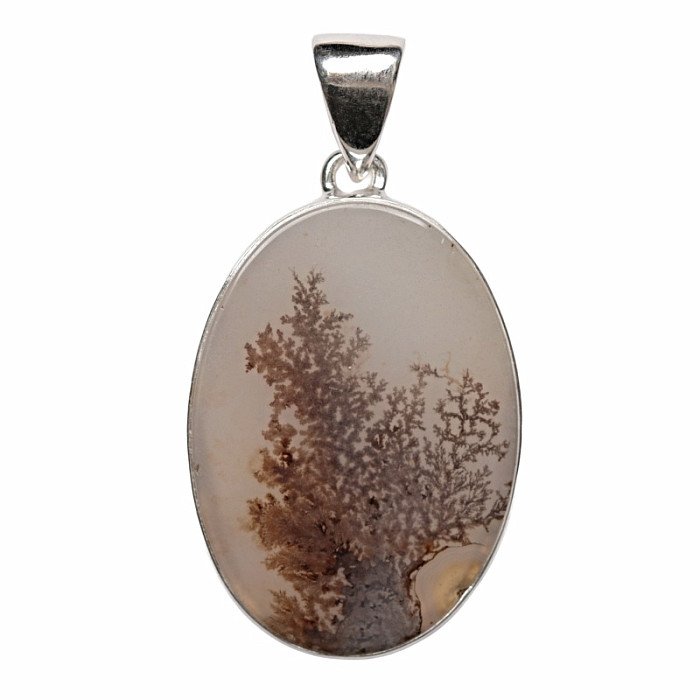 Achát dendritický přívěsek stříbro Ag 925 P3532 - 3