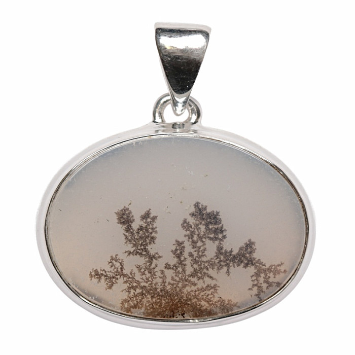 Achát dendritický přívěsek stříbro Ag 925 P3549 - 1