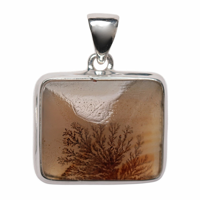 Achát dendritický přívěsek stříbro Ag 925 P3561 - 2 x 2