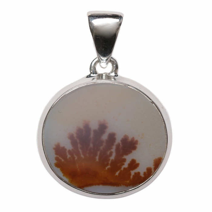 Achát dendritický přívěsek stříbro Ag 925 P3609 - 1