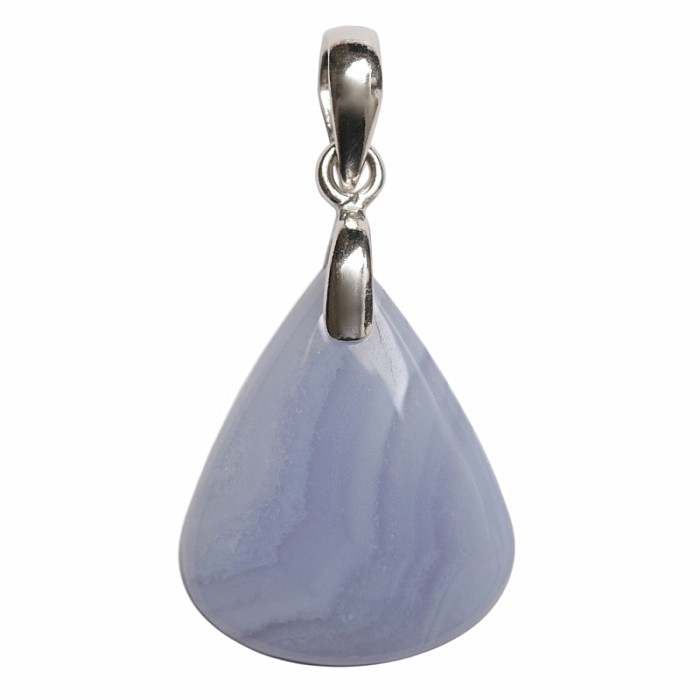 Achát krajkový modrý přívěsek stříbro Ag 925 č. 3 - 2