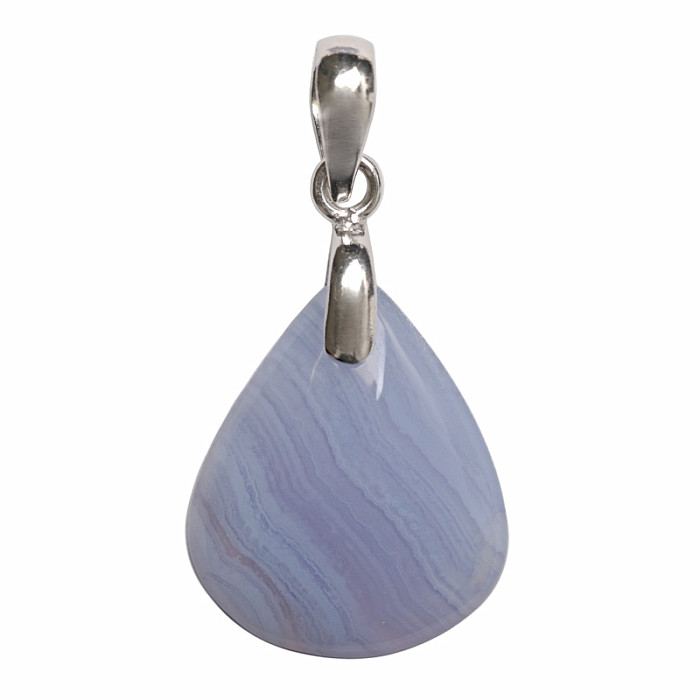 Achát krajkový modrý přívěsek stříbro Ag 925 č. 4 - 2