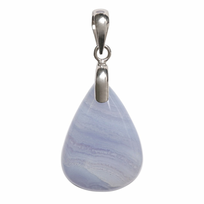 Achát krajkový modrý přívěsek stříbro Ag 925 č. 6 - 2
