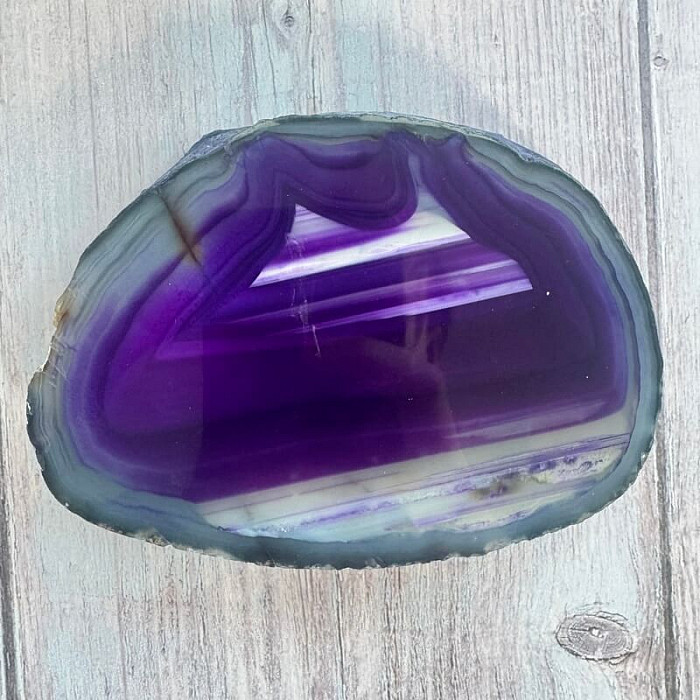 Achát leštěný plátek 30 - cca 12