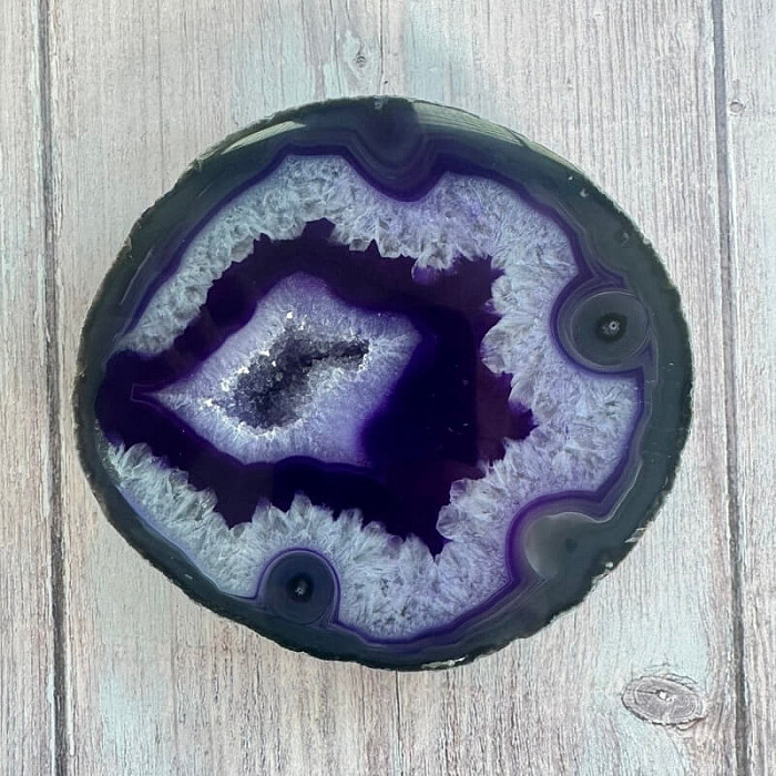 Achát leštěný plátek 33 - cca 12