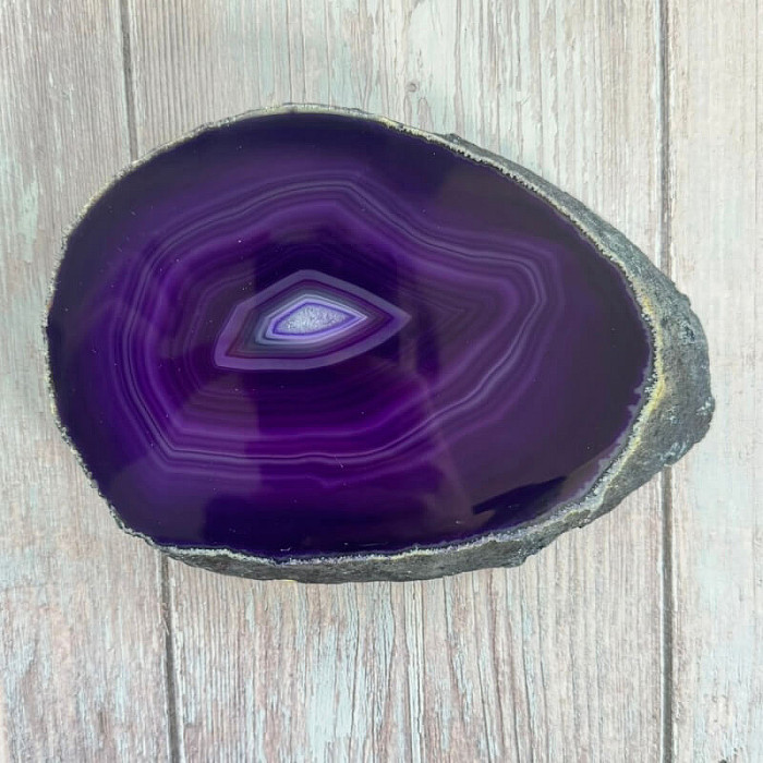 Achát leštěný plátek 34 - cca 18