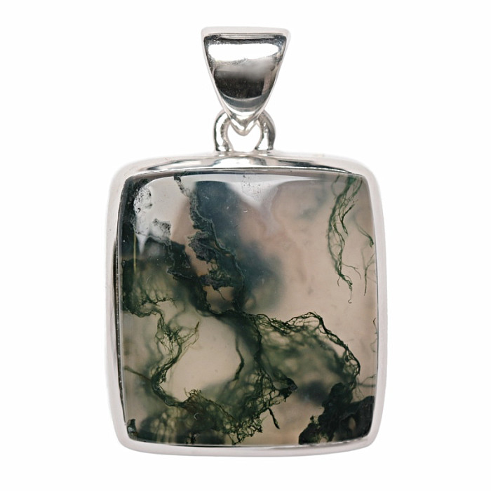 Achát mechový přívěsek stříbro Ag 925 P66 - 2