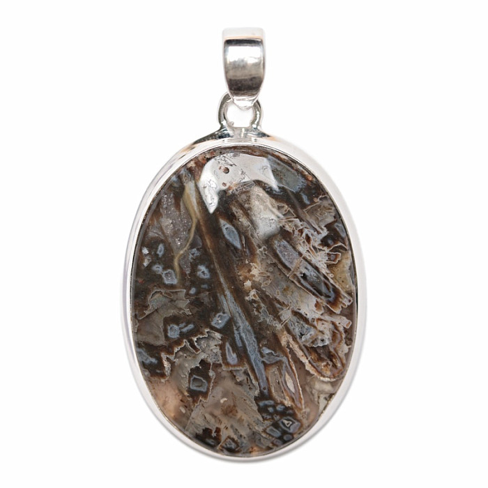 Achát trubičkový přívěsek stříbro Ag 925 P356 - 4 cm