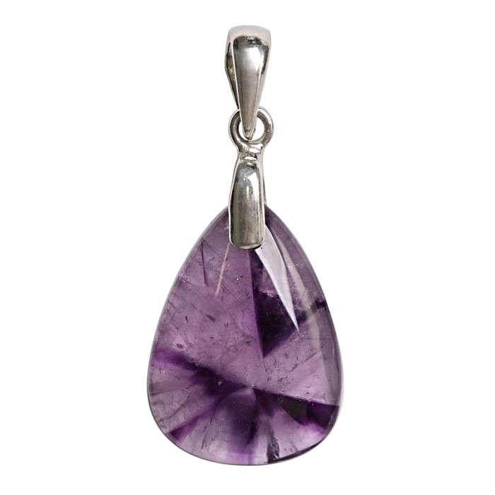 Ametyst trapiche přívěsek stříbro Ag 925 č. 1 - 2