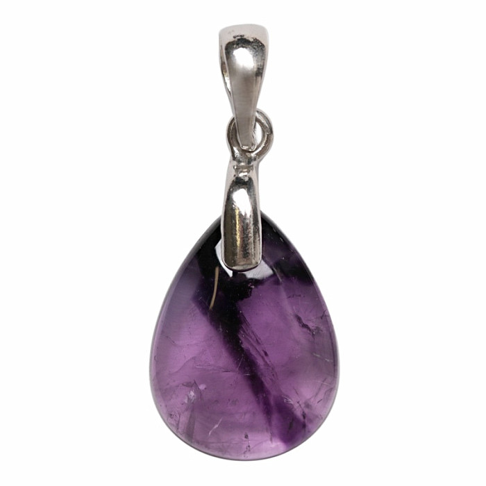 Ametyst trapiche přívěsek stříbro Ag 925 č. 12 - 2 cm