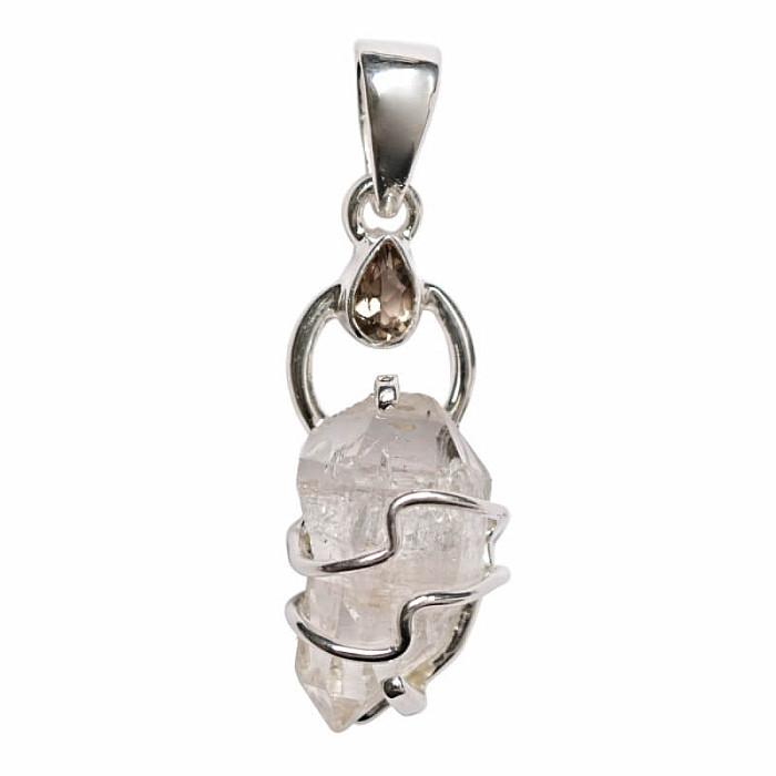 Designový přívěsek Herkimer diamant stříbro Ag 925 P299 - 2