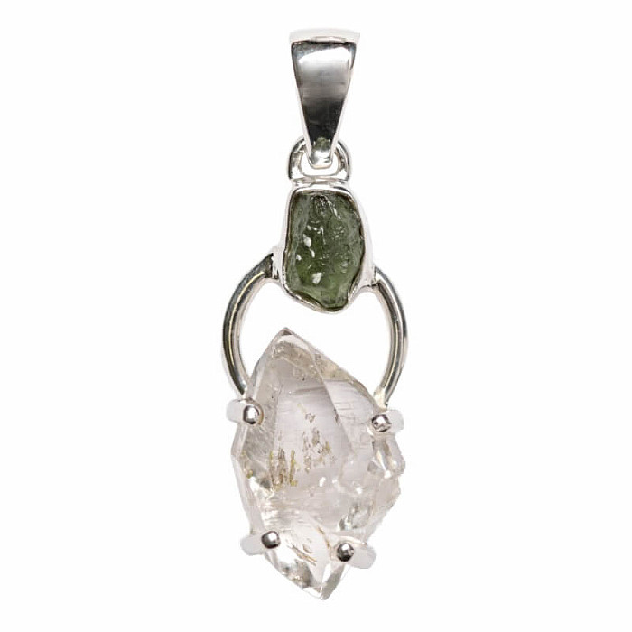 Designový přívěsek Herkimer diamant stříbro Ag 925 P336 - 2