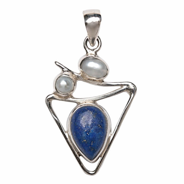 Designový přívěsek Lapis Lazuli stříbro Ag 925 P156 - 2