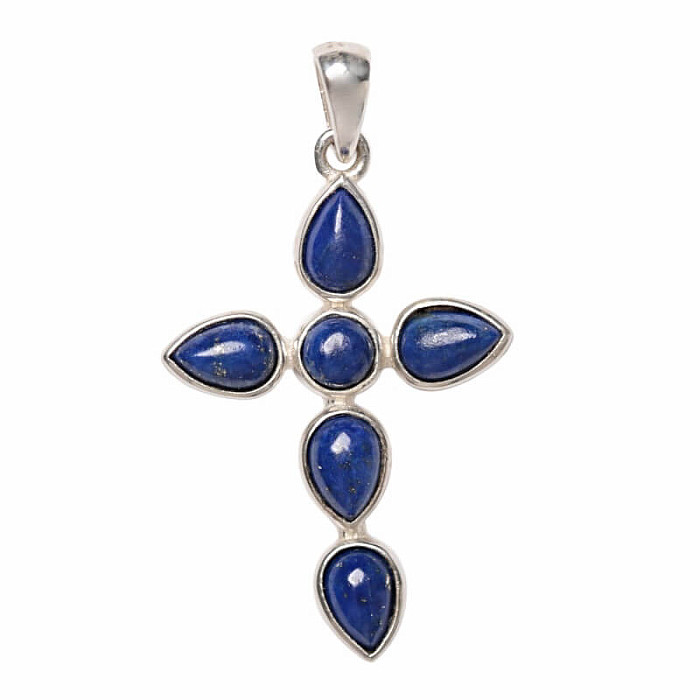 Designový přívěsek Lapis Lazuli stříbro Ag 925 P369 - 2