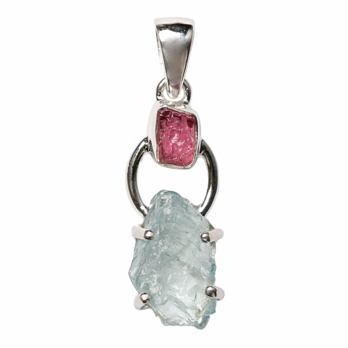 Designový přívěsek akvamarín stříbro Ag 925 P340 - 2