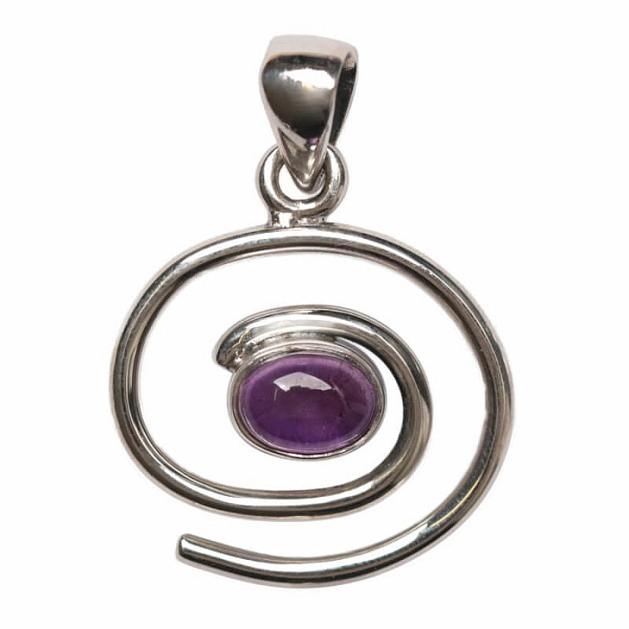 Designový přívěsek ametyst stříbro Ag 925 P490 - 1