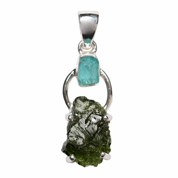 Designový přívěsek chromdiopsid stříbro Ag 925 P349 - 2