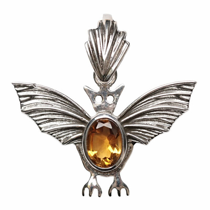 Designový přívěsek citrín stříbro Ag 925 P2142 - 1