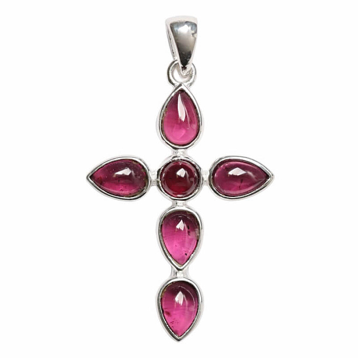 Designový přívěsek granát stříbro Ag 925 P372 - 2