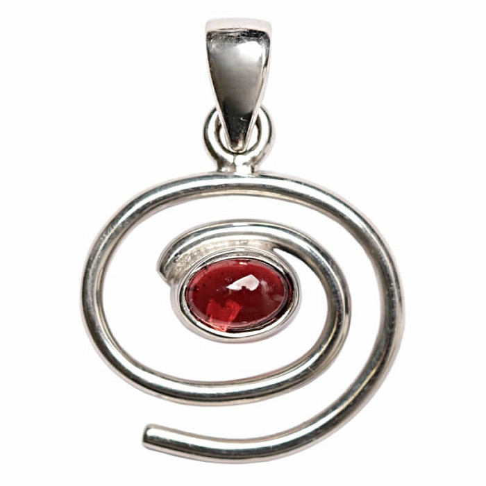Designový přívěsek granát stříbro Ag 925 P492 - 1
