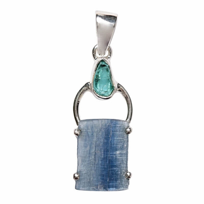 Designový přívěsek kyanit modrý surový stříbro Ag 925 P328 - 2