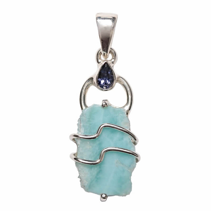 Designový přívěsek larimar stříbro Ag 925 P287 - 2