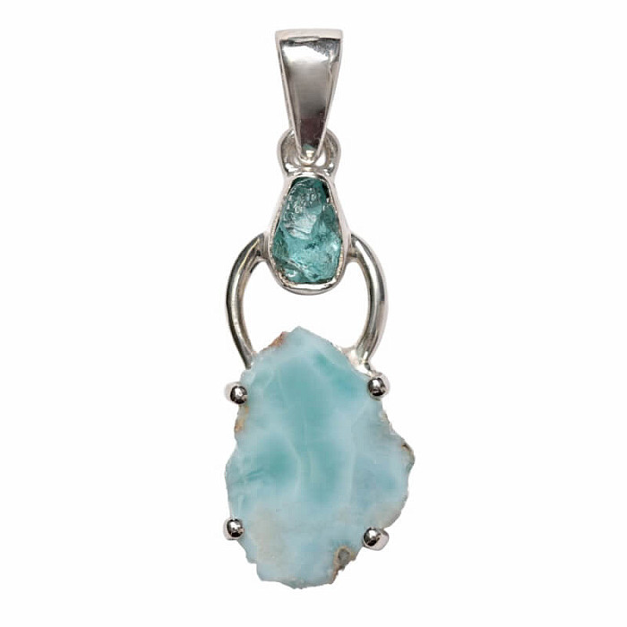 Designový přívěsek larimar stříbro Ag 925 P331 - 2