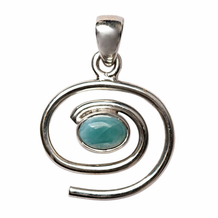 Designový přívěsek larimar stříbro Ag 925 P476 - 1